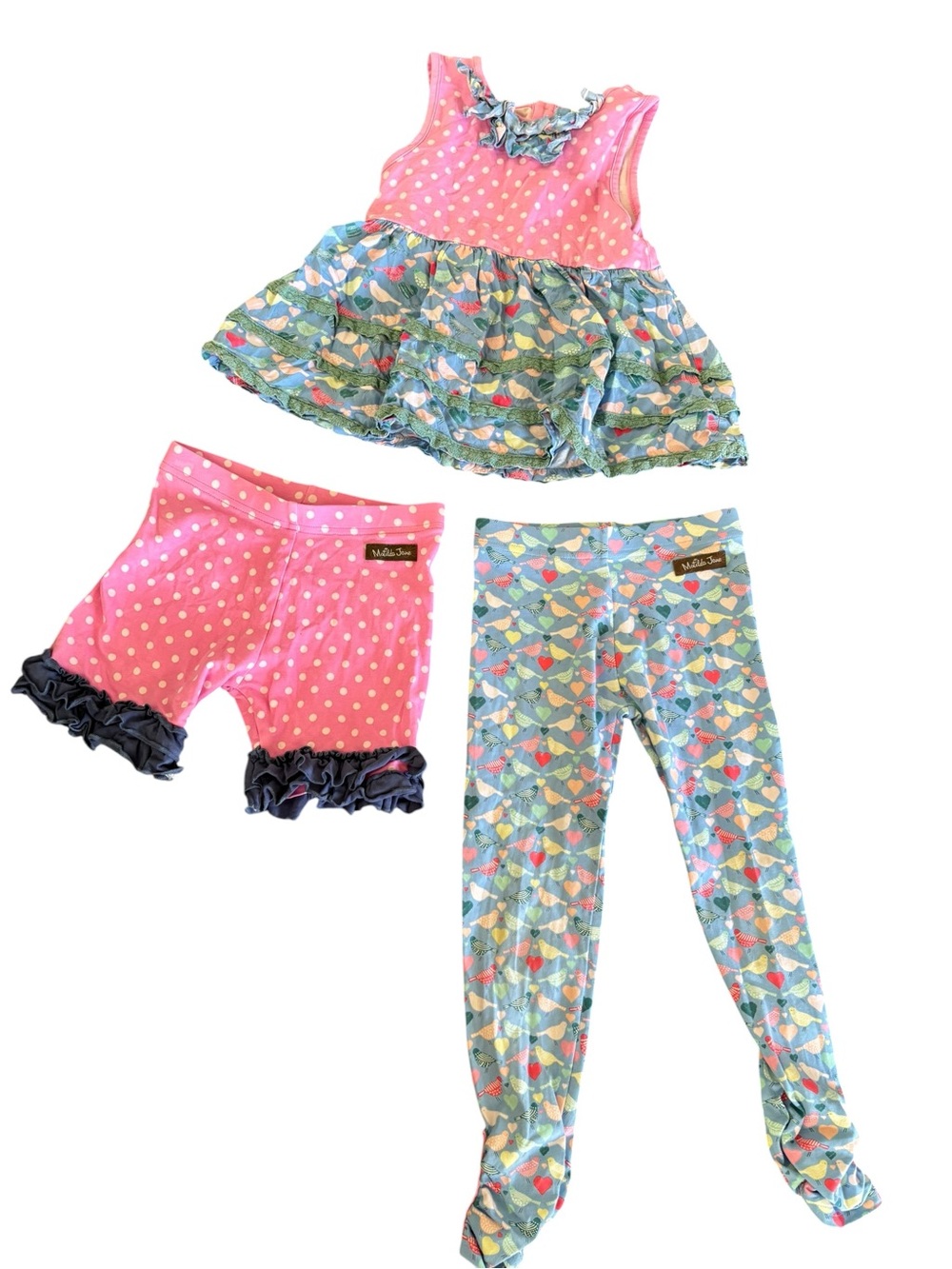 Matilda Jane Camp MJC 3 Piece Set Lovebird Top